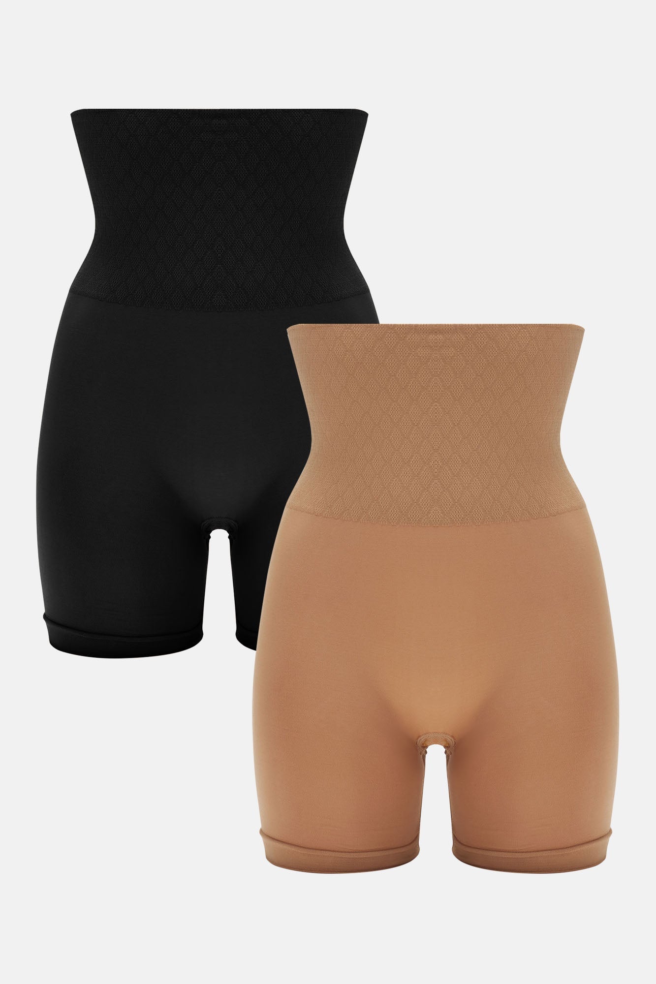 Body Moves Compression Shapewear Short 2 Pack - Brown/combo