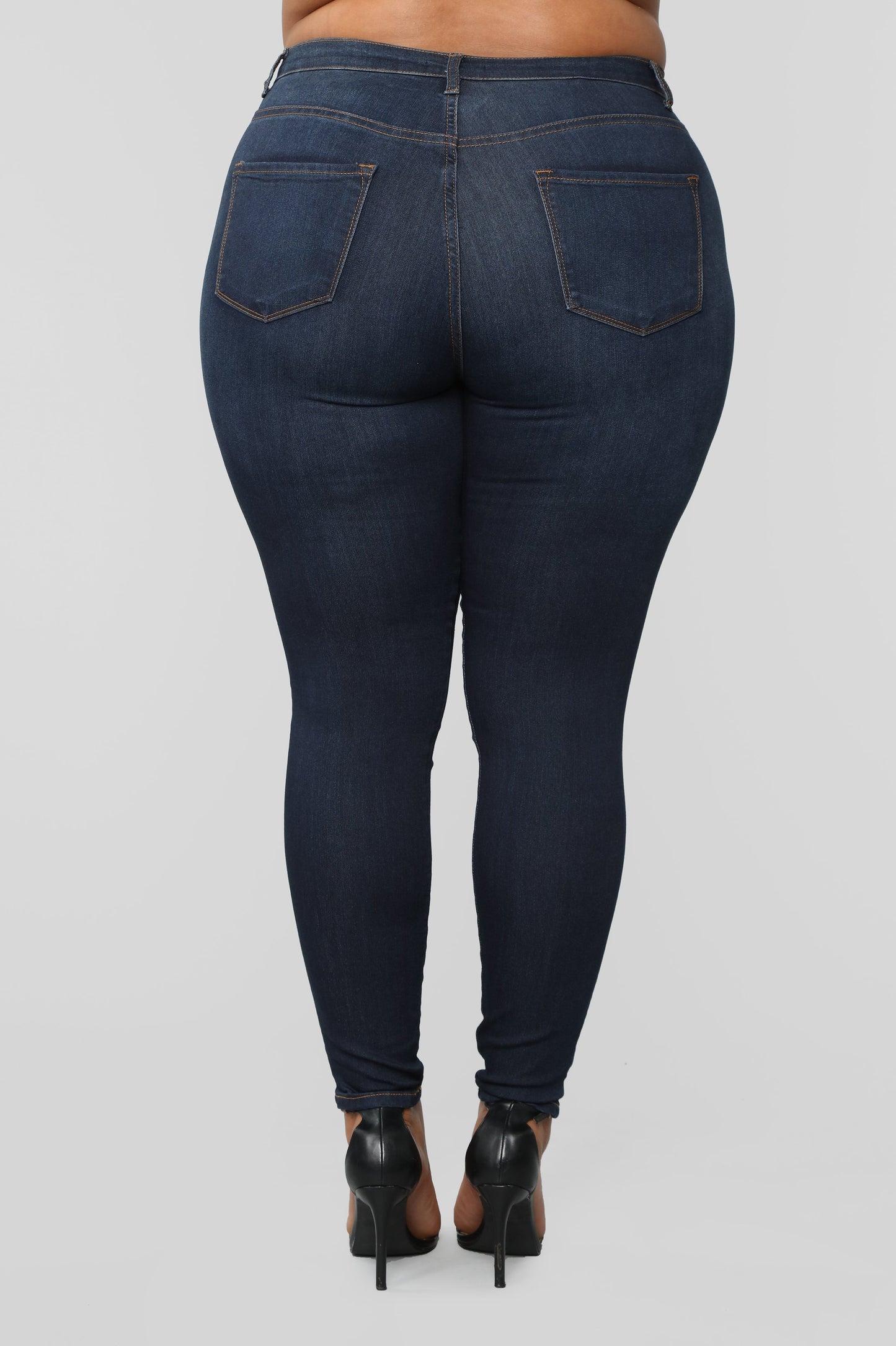 Classic Mid Rise Skinny Jeans - Dark Denim