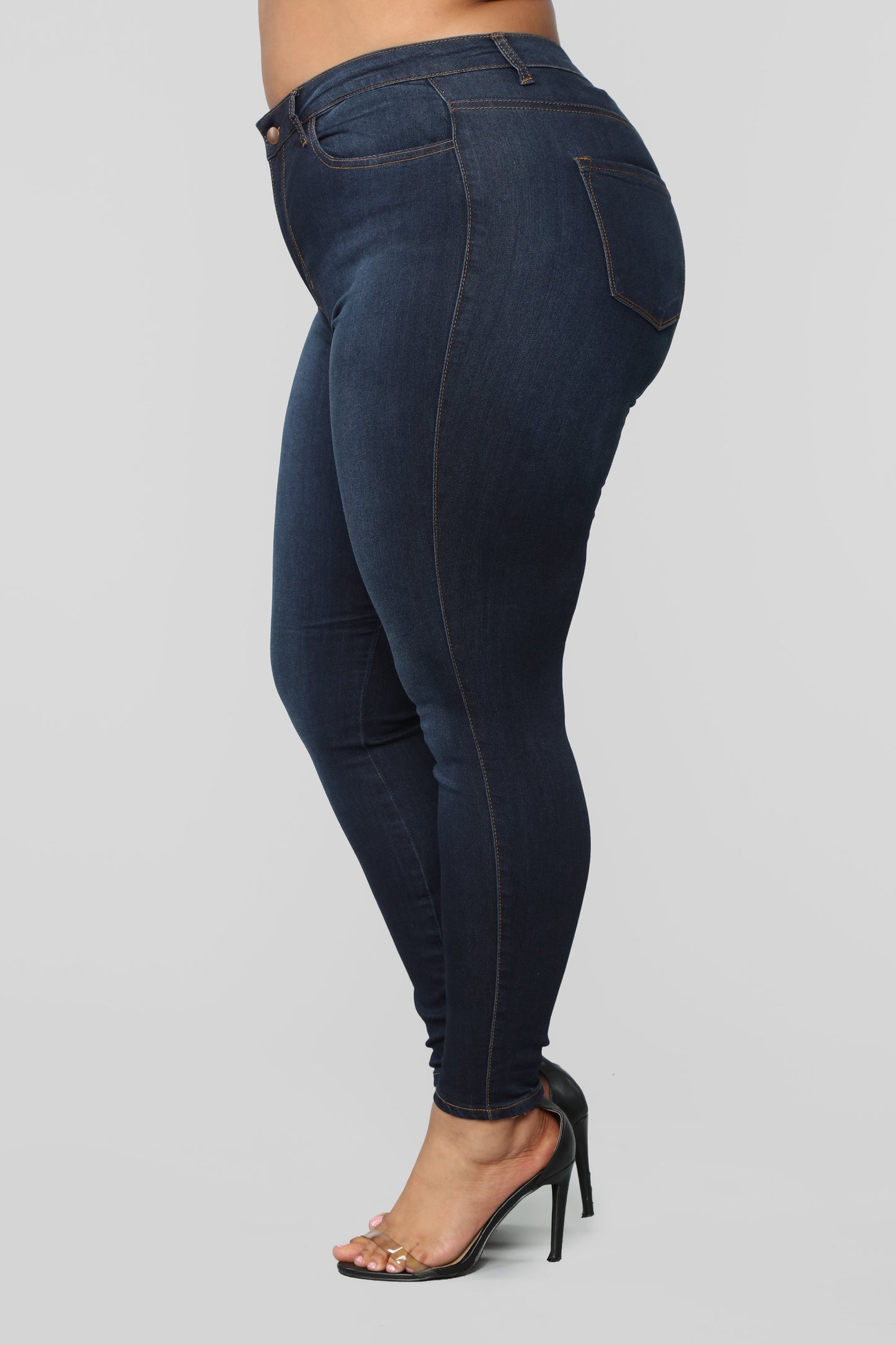 Classic Mid Rise Skinny Jeans - Dark Denim