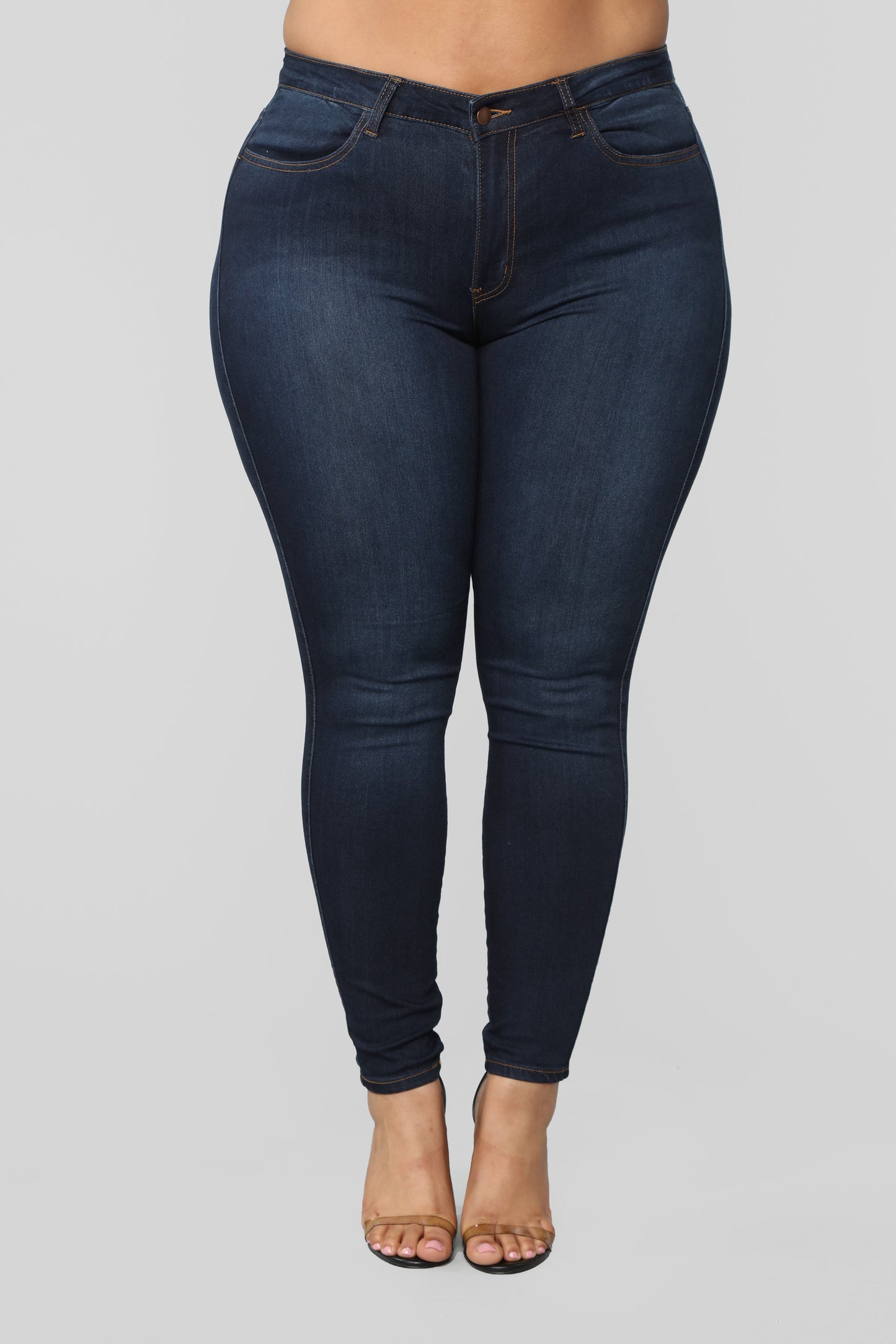 Classic Mid Rise Skinny Jeans - Dark Denim