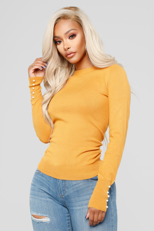 Doesn't Matter To Me Sweater - Mustard