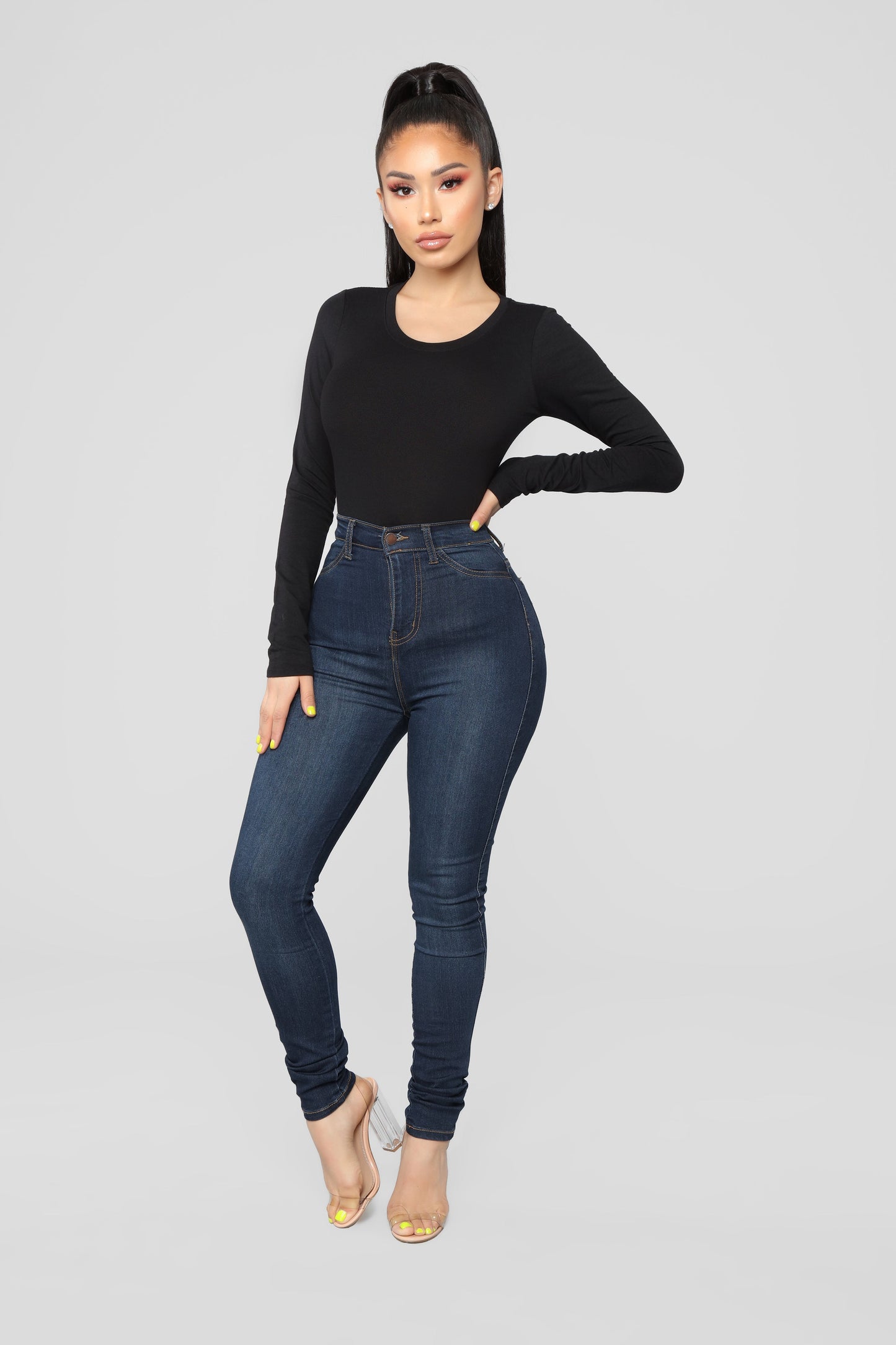 Julia Long Sleeve Top - Black