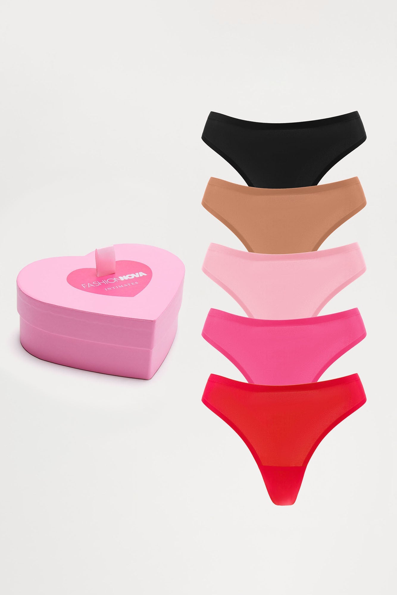 Fashion Nova 5 Pack Thong Gift Box - Pink