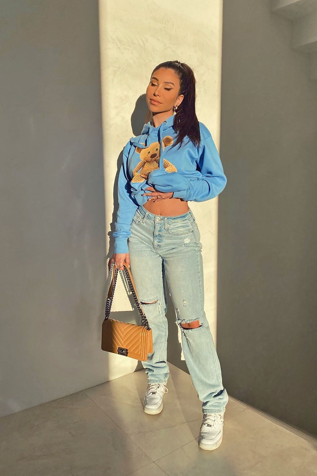 90's Nostalgia Straight Leg Jeans - Light Blue Wash