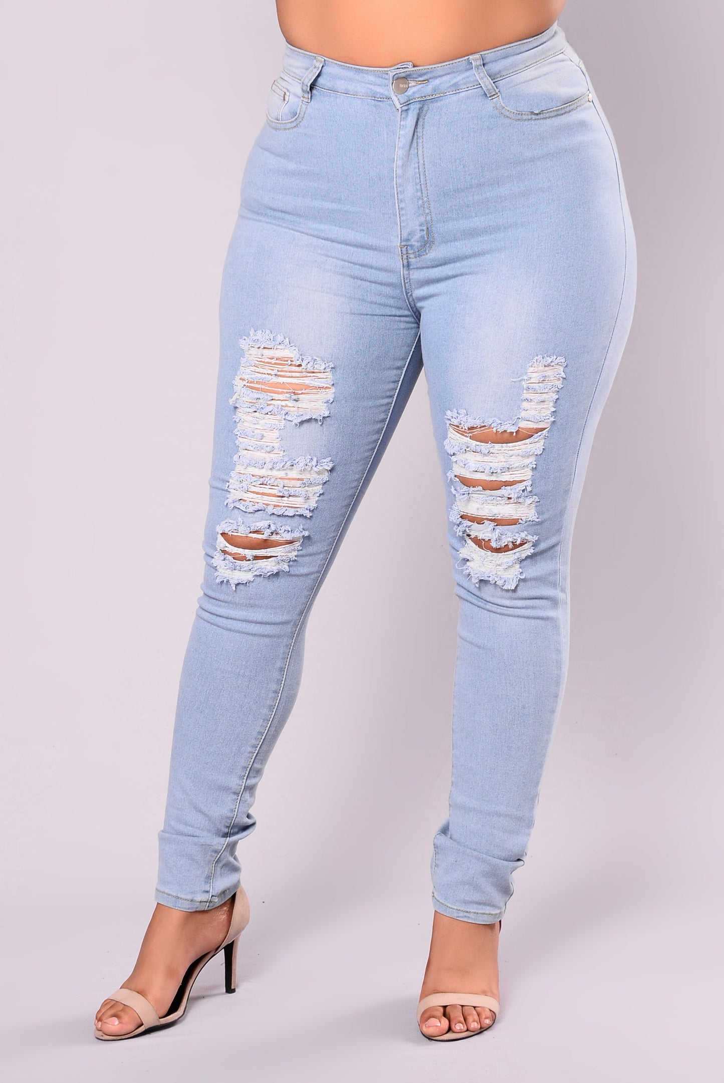 Drive To The Ocean Jeans - Light Blue Wash