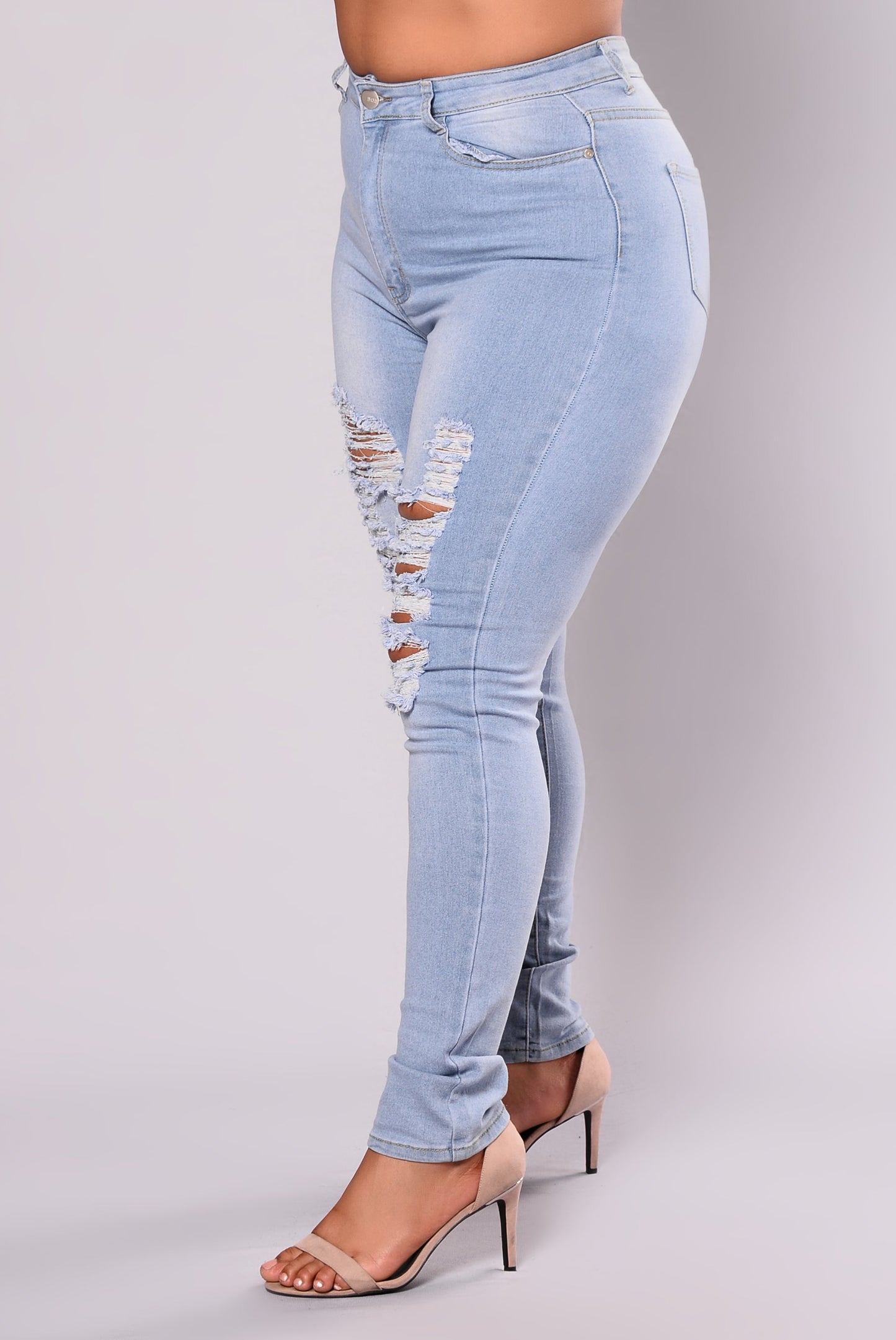 Drive To The Ocean Jeans - Light Blue Wash