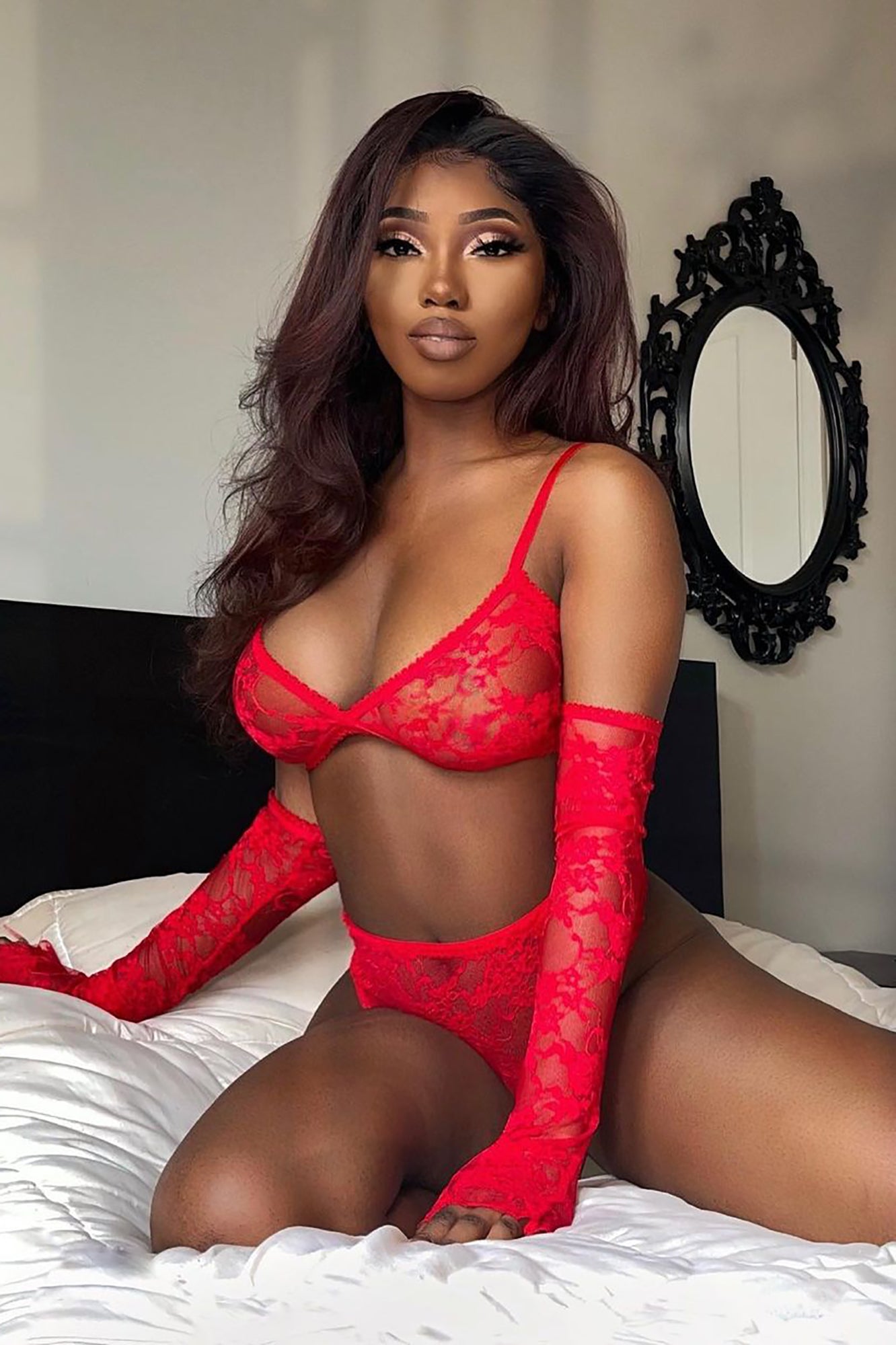 Feels Good Being Bad 2 Piece Set - Red